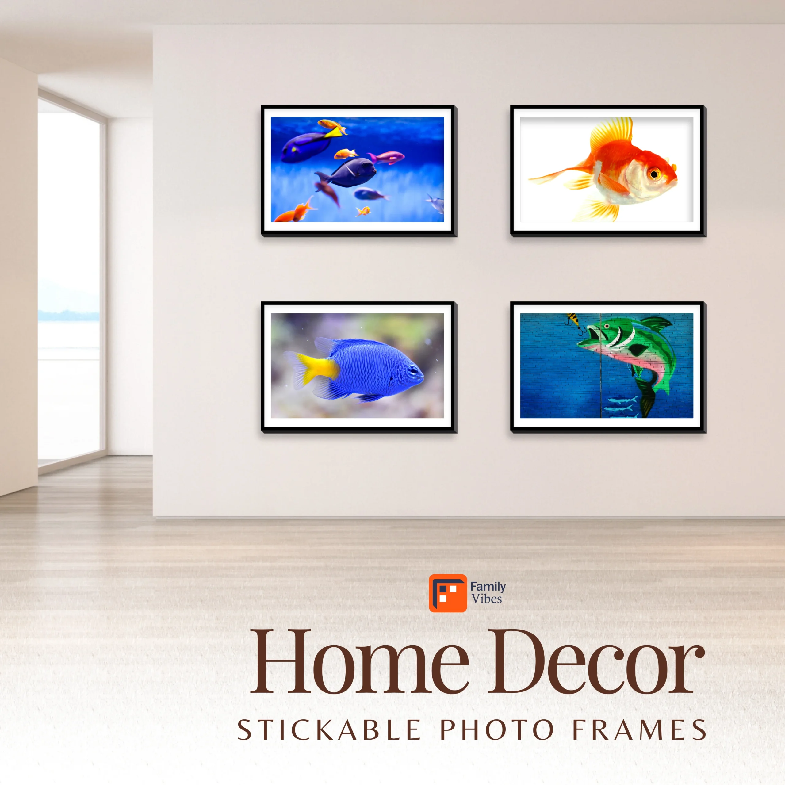 Ocean Wonders – 12″x8″ Aquatic Wall Art